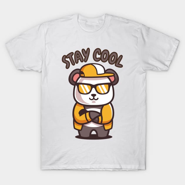 Stay Cool- Panda T-Shirt by Pearsville